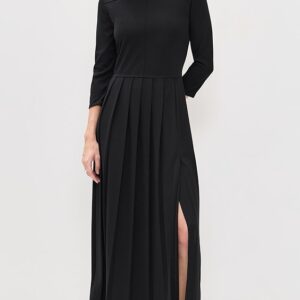 Theory Long Sleeve Pleat Midi Dress