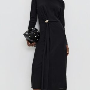 Vince Long Sleeve Side Drape Dress