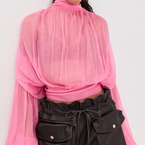 Long Sleeve Top with Scarf Detail