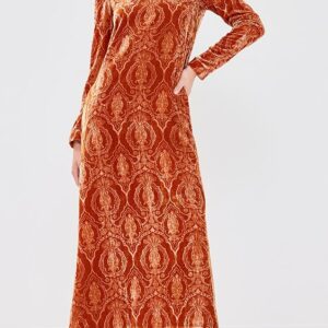Long Sleeve Velvet Swing Dress