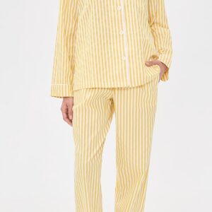 BedHead PJs Long Sleeve Yellow 3-D Stripe Pajamas Long Sleeve Yellow 3-D Stripe Pajamas