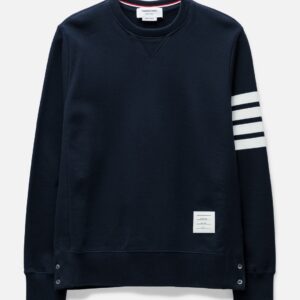 Thom Browne Loopback Jersey Knit 4-Bar Crewneck Sweatshirt Loopback Jersey Knit 4-Bar Crewneck Sweatshirt