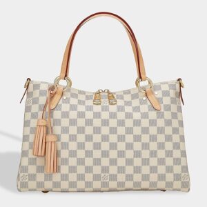 What Goes Around Comes Around Louis Vuitton White Damier Azur Lymington Tote Louis Vuitton White Damier Azur Lymington Tote