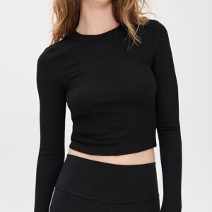 Splits59 Louise Rib Long Sleeve Crop