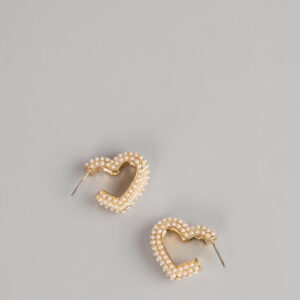 Windsor Love Notes Faux Pearl Heart Earrings Love Notes Faux Pearl Heart Earrings