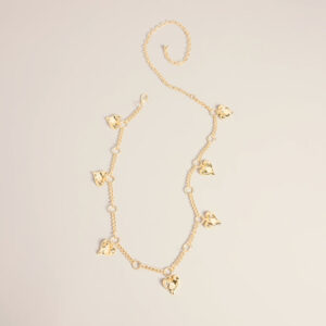 Windsor Love On Lock Heart Charm Chain Belt Love On Lock Heart Charm Chain Belt