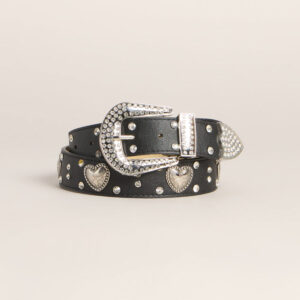 Love Struck Rhinestone Heart Belt
