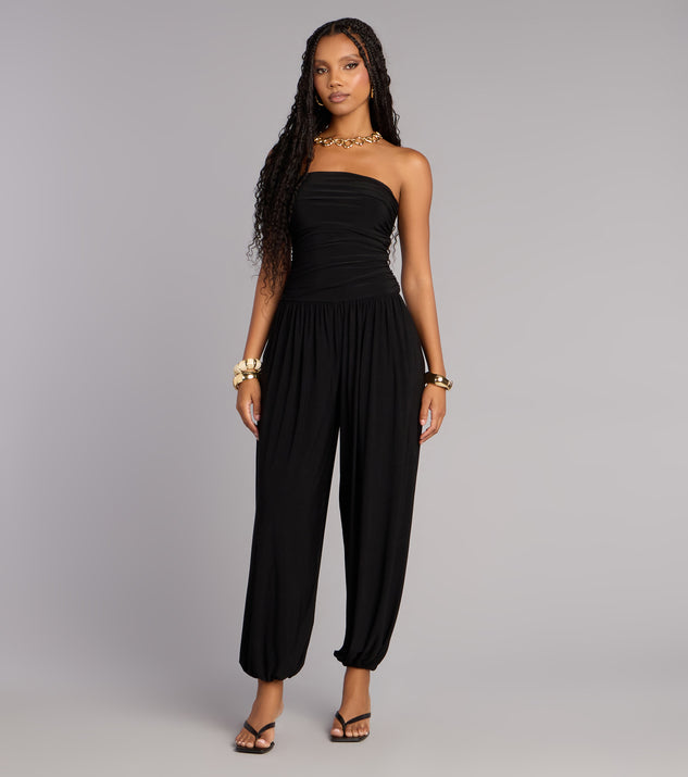 Windsor Low Effort Luxe Strapless Jumpsuit