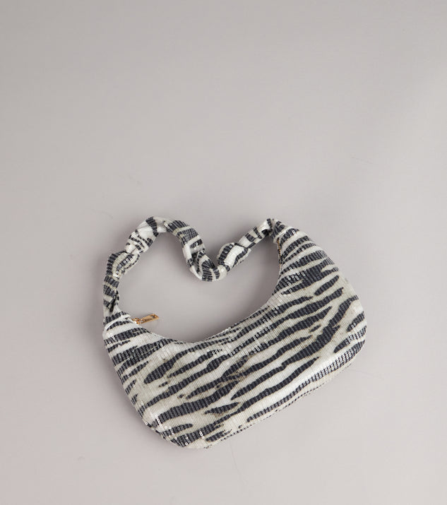 Windsor Lowkey Bold Zebra Sequin Shoulder Bag