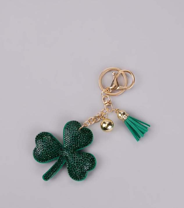 Windsor Lucky You Rhinestone Clover Keychain
