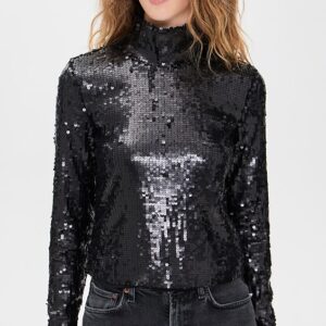 Lucy Sequin Turtleneck Top