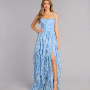 Windsor Luna Floral Ruffled Formal Dress Luna Floral Ruffled Formal Dress