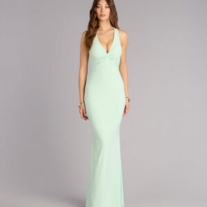 Windsor Lydia Halter Lace-Up Mermaid Formal Dress Lydia Halter Lace-Up Mermaid Formal Dress
