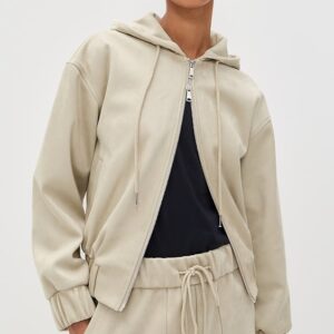 LE BOP Mabel Faux Suede Hoodie
