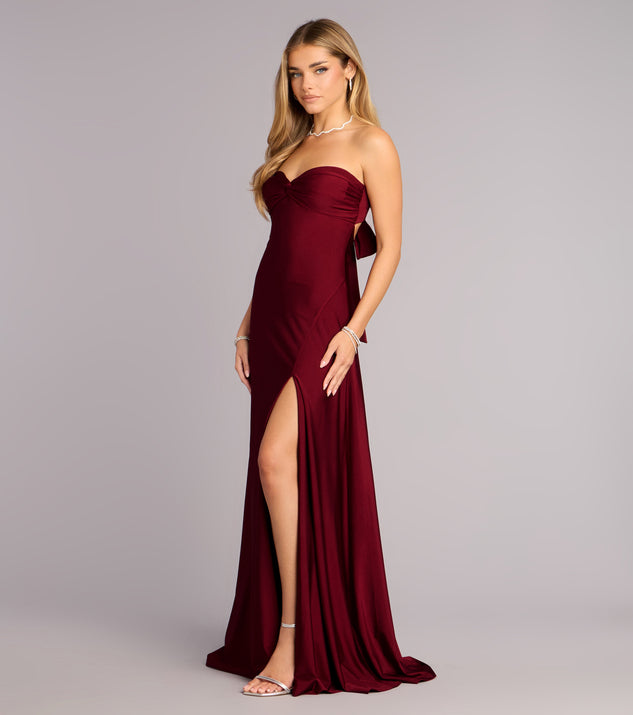 Windsor Madeline Strapless Tie-Back A-Line Dress
