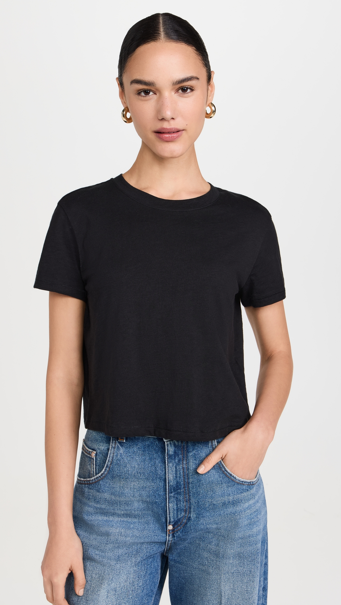 Madewell The Boxy Crop Tee in Soft Slub - Image 2
