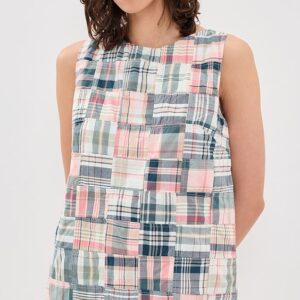 Marea Madras Patchwork Shift Dress Madras Patchwork Shift Dress