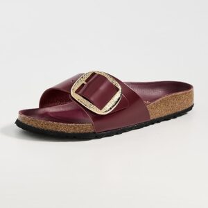 Madrid Big Buckle High Shine Hammered Sandals