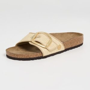 Birkenstock Madrid Big Buckle Raffia Sandals