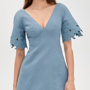 AMUR Maelis Embroidered Mini Dress