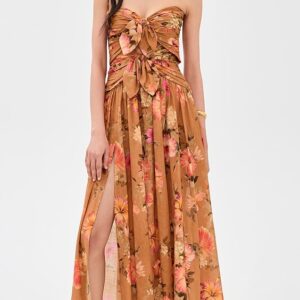 Zimmermann Mahon Tie Front Midi Dress