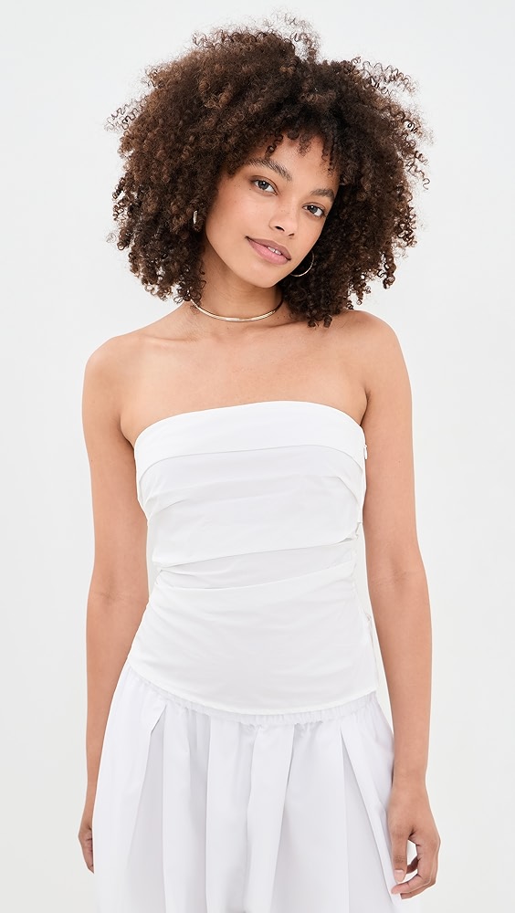 Proenza Schouler White Label Maisy Strapless Poplin Top