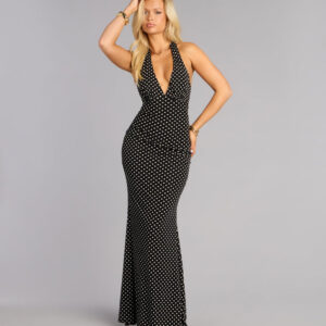 Windsor Major Charm Polka Dot Halter Maxi Dress Major Charm Polka Dot Halter Maxi Dress