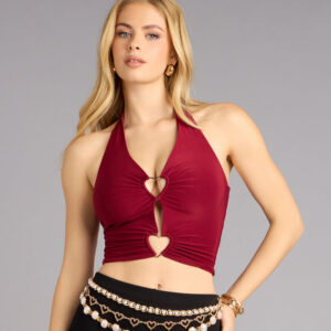 Windsor Major Heartbreaker Cutout Halter Top Major Heartbreaker Cutout Halter Top