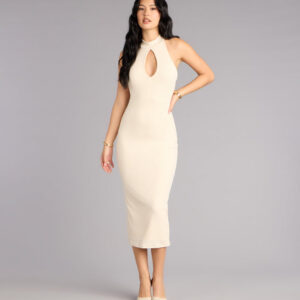 Windsor Majorly Chic Ribbed Knit Mock Neck Midi Dress Majorly Chic Ribbed Knit Mock Neck Midi Dress
