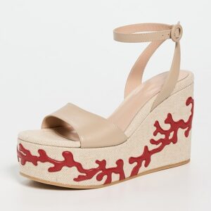 Gianvito Rossi Malia Vitello Glove Paros Nappa Wedges