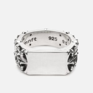 Maltese Cross Quadruplets Signet Ring (Oxidised)