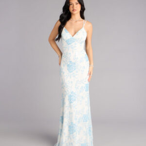 Windsor Manisha Floral Mermaid Formal Dress Manisha Floral Mermaid Formal Dress