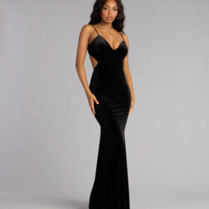 Windsor Marlene Velvet V-Neck Mermaid Formal Dress Marlene Velvet V-Neck Mermaid Formal Dress