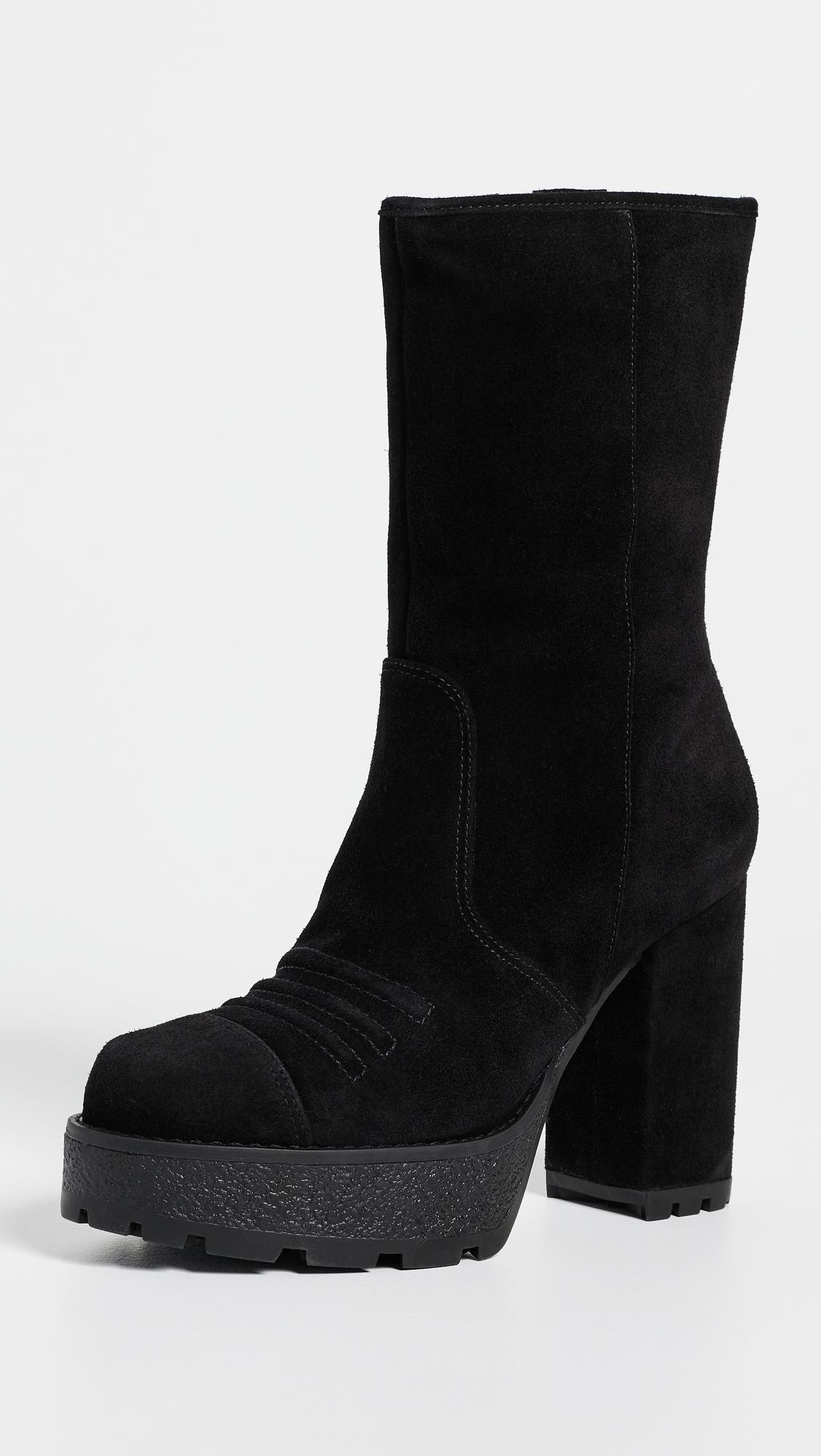 Cinq à Sept Marley Suede Lug Sole Platform Boots