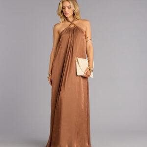 Windsor Marlyne Halter Open Back Formal Dress Marlyne Halter Open Back Formal Dress