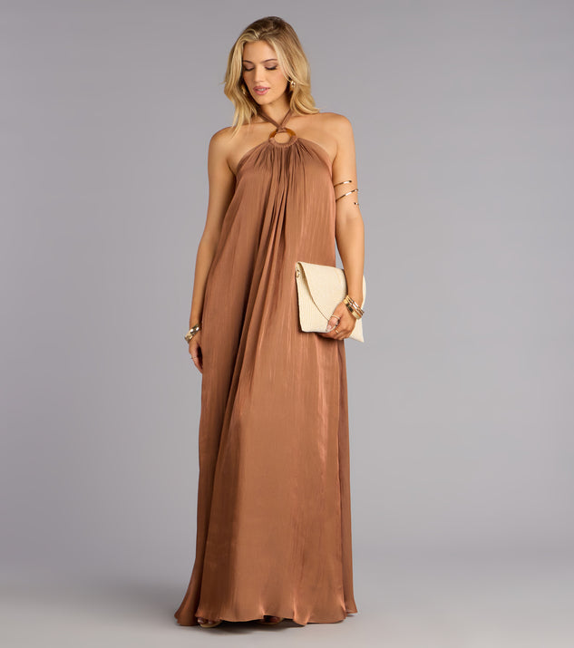 Windsor Marlyne Halter Open Back Formal Dress