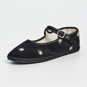 ViBi VENEZiA Mary Jane Velvet Printed Shoes