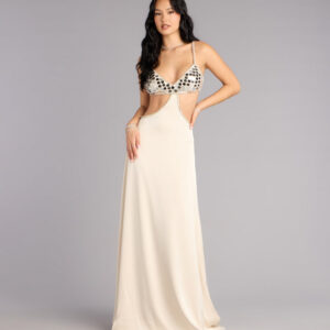 Marybelle Satin A-Line Formal Dress