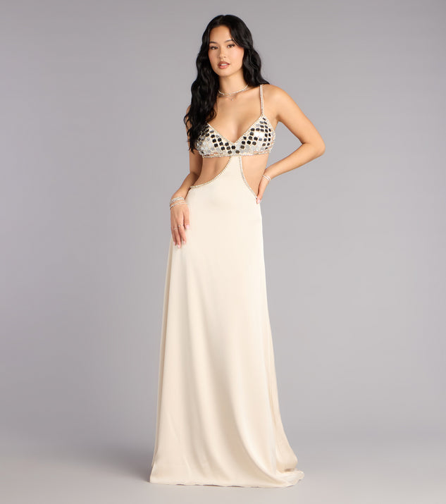 Windsor Marybelle Satin A-Line Formal Dress