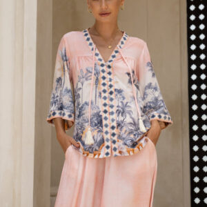 Marzella Pink Tropical Shirt