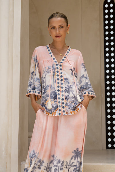 HEYCHIC Marzella Pink Tropical Shirt