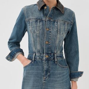 SIMKHAI Maxella Denim Jacket Mini Dress