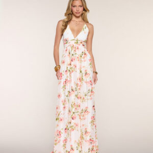 May Floral Chiffon A-Line Formal Dress