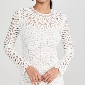SIMKHAI Mccall Cage Crochet Embroidery Mini Dress