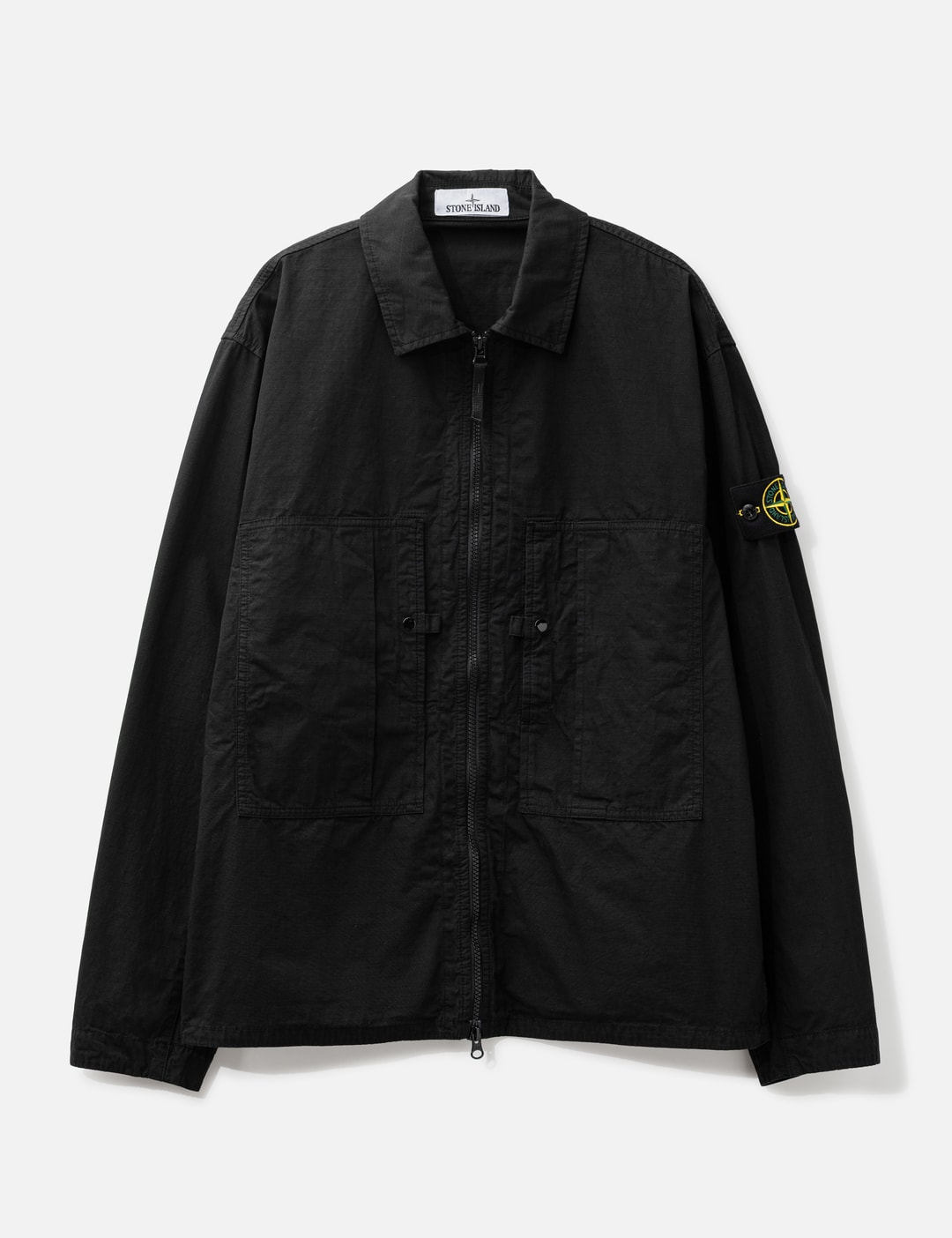 Stone Island Mercerised Organic Cotton Ripstop Zip-Up Overshirt