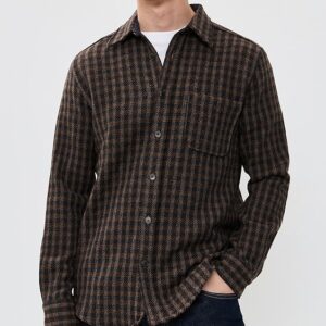 Merino Tweed Check Overshirt