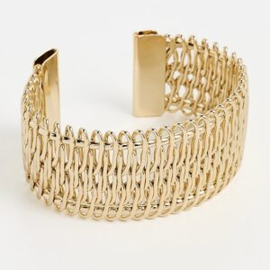 By Adina Eden Mesh Open Cuff Bangle Bracelet