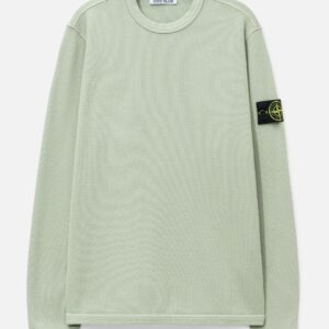 Mesh Stitch Organic Cotton Fleece Crewneck Sweatshirt