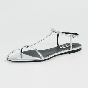 Jil Sander Metallic Leather Sandals