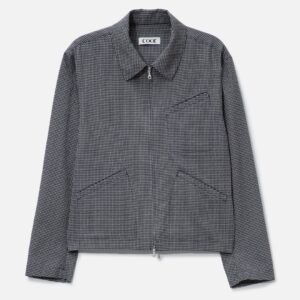 Micro Check Shirt Zip-Up
